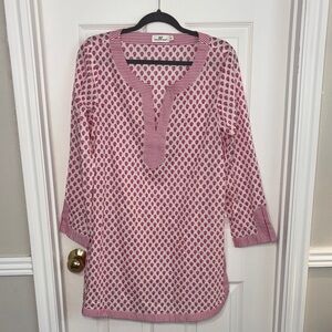 Vineyard Vines Pink Floral Tunic